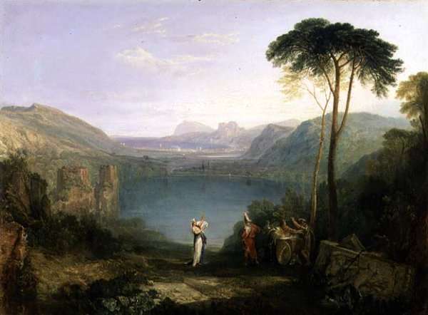 Lake Avernus Aeneas and the Cumaean Sibyl, c.1814-5 by Romanticism