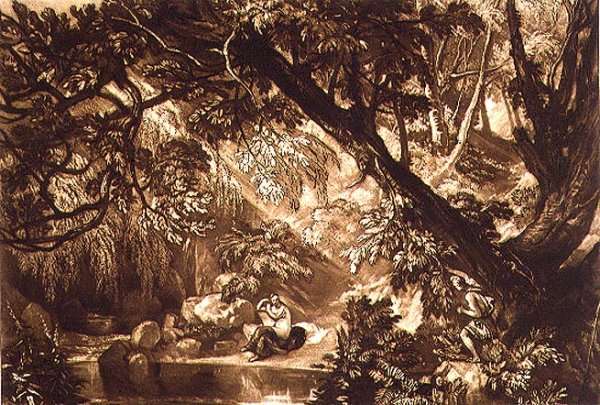 Aesacus and Hesperie, from the Liber Studiorum, engraved by the artist, 181 by Romanticism