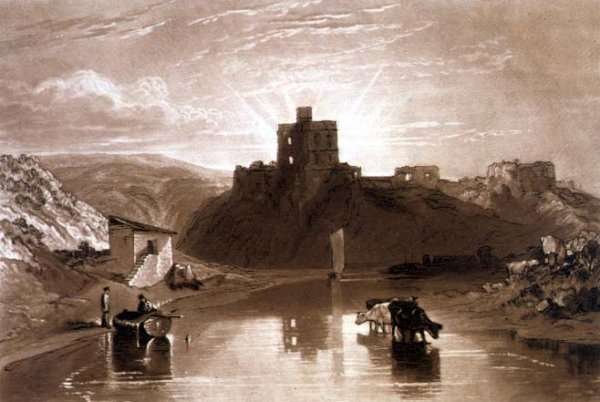 Norham Castle on the River Tweed, from the Liber Studiorum, engraved by Charles Turner, 1816 by Romanticism