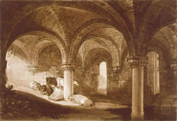 The Crypt of Kirkstall Abbey, from the Liber Studiorum, 1812 by Romanticism