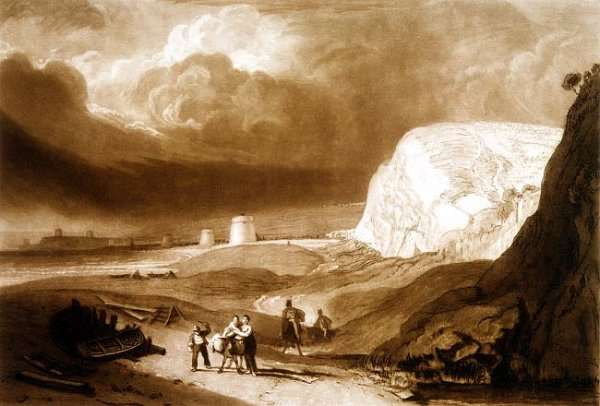 Martello Towers near Bexhill, Sussex, from the Liber Studiorum, engraved by William Say, 1811 by Romanticism