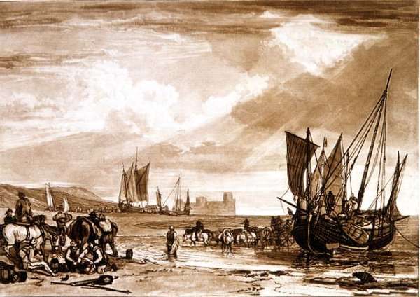 Scene on the French Coast, from the Liber Studiorum, engraved by Charles Turner, 1807 by Romanticism