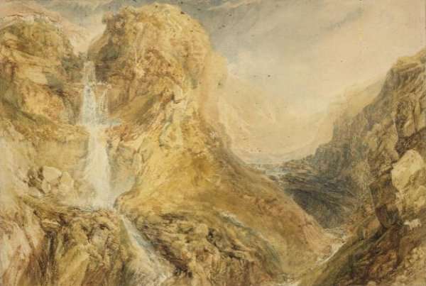 Mossdale Fall, Yorkshire, c.1816-18 by Romanticism