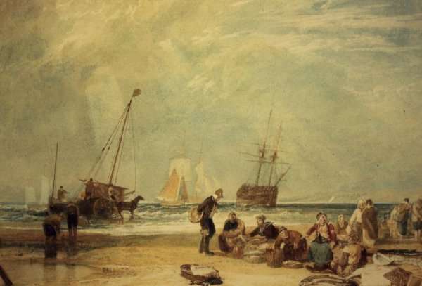 Fishmarket on the Sands, Hastings by Romanticism