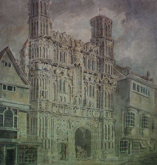 Christchurch Gate, Canterbury, c.1792-93 by Romanticism