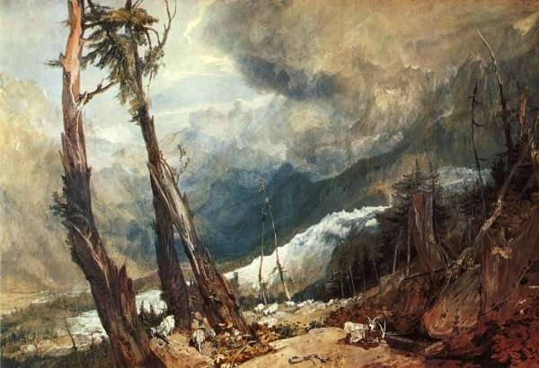Glacier And Source Of The Arveron Going Up To The Mer De Glace by Romanticism