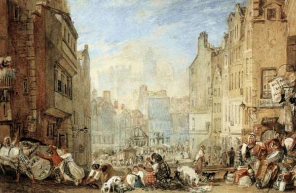 Heriot's Hospital, Edinburgh c. 1819 by Romanticism