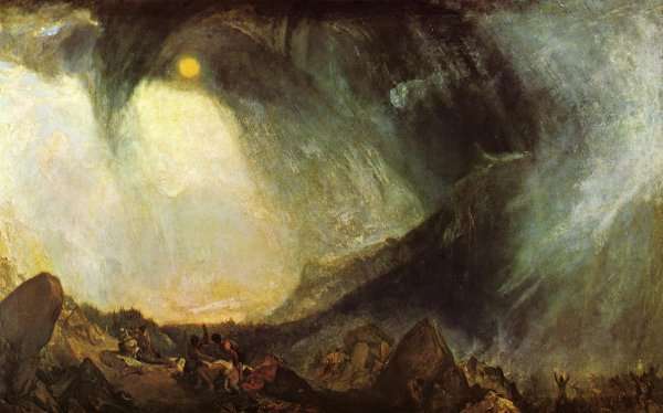 Snow Storm, Hannibal and his Army Crossing the Alps 1812 by Romanticism