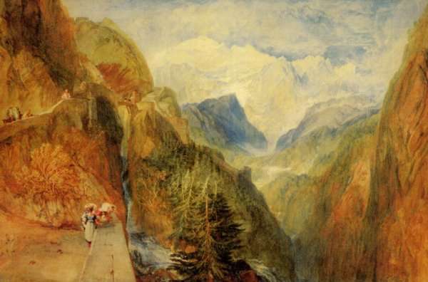 Mont Blanc from Fort Roch, Val D'Aosta by Romanticism