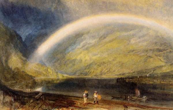 Rainbow (or A View on the Rhine from Dunkholder Vineyard, of Osterspey and Feltzen below Bosnart) by Romanticism