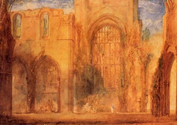 Interior Of Fountains Abbey  Yorkshire by Romanticism