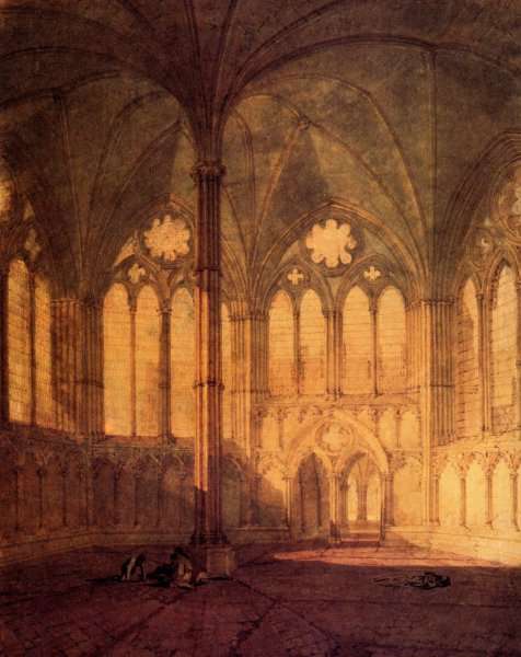 The Chapter House Salisbury Chathedral by Romanticism