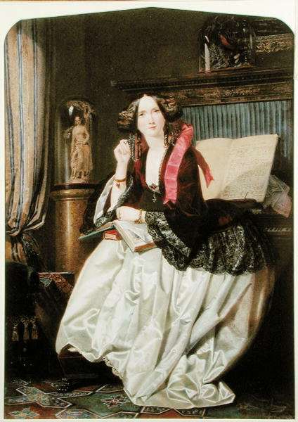 Miss Ashton Seated at the Piano by Romanticism