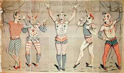 Five Celebrated Clowns Attached to Sands Nathan and Cos Circus 1856 by Romanticism