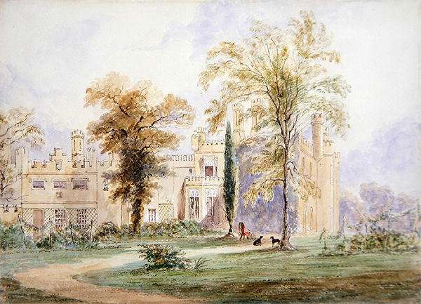 An unidentified Gothic Mansion by Romanticism