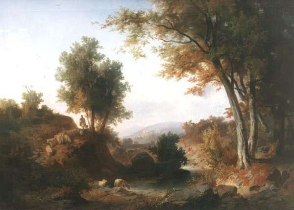 Wooded Rocky Landscape 1883 by Romanticism