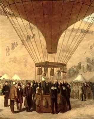 The Departure of Leon Michel Gambetta 1838-82 in the Balloon LArmand Barbes by Romanticism