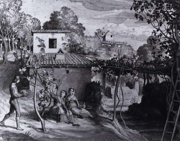 The View of the Archpriest in Olevano by Romanticism
