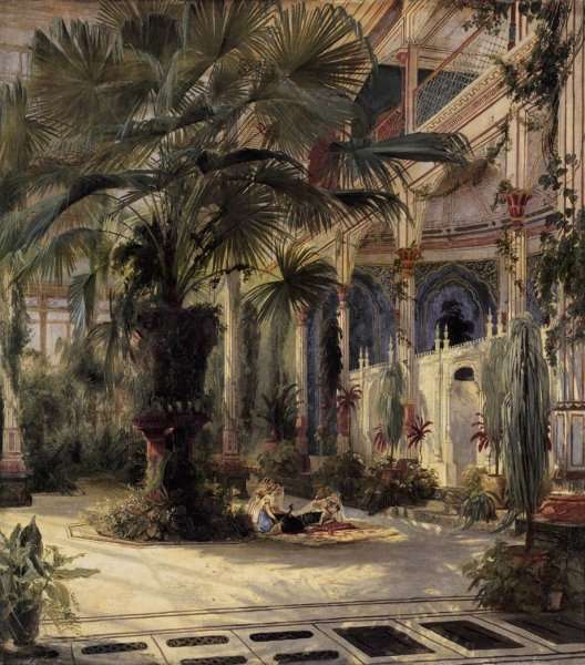 Interior of the Palm House at Potsdam, 1833 by Romanticism