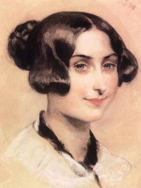 Elisabeth Barrett-Browning arckepe, 1839-44 by Romanticism