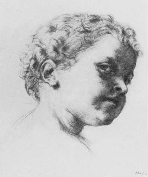 Gyermekfej, 1850 by Romanticism