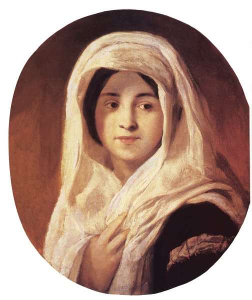Portrait of a Woman with Veil 1846-50 by Romanticism