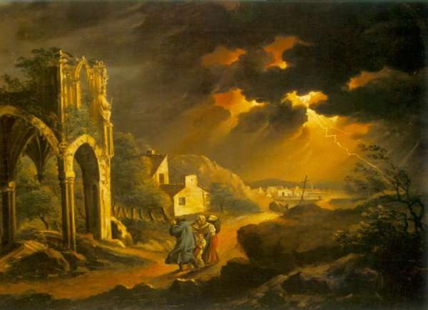 Storm at Night 1820s by Romanticism