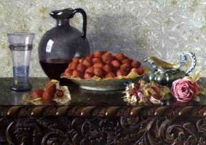 Still Life with Strawberries by Romanticism