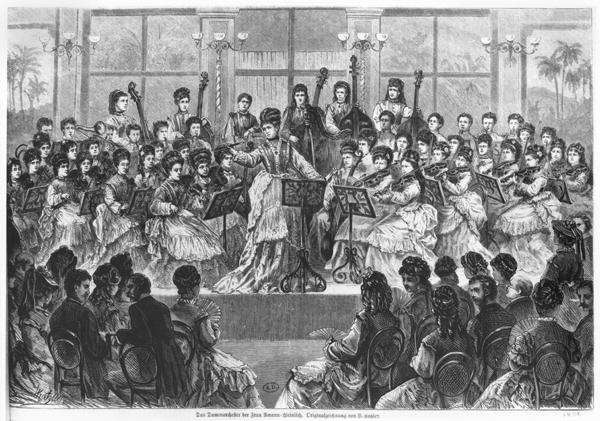 The women orchestra of Frau Amann Weinlich by Romanticism