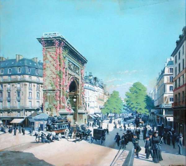 La Porte St. Denis, Paris 1880 by Romanticism