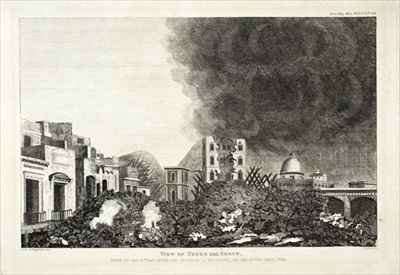 View of Torro del Greco Taken on the 8th day after the eruption of Vesuvius by Romanticism