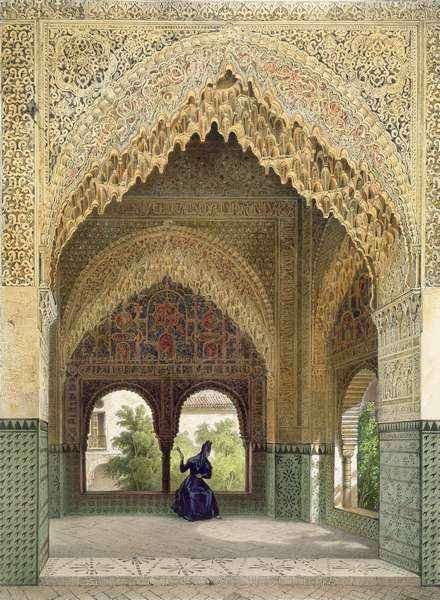 The Cabinet of the Infantas in the Room of the Two Sisters, the Alhambra, Granada by Romanticism