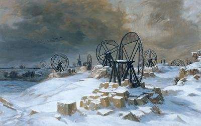 Pits at Gentilly in the Snow 1879 by Romanticism