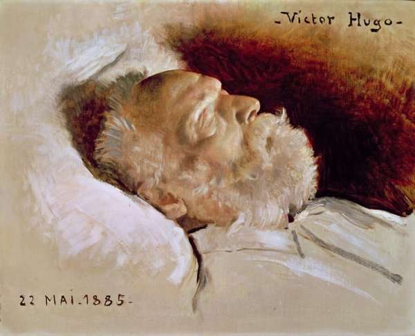 Portrait of Victor Hugo 1802-85 on his deathbed, 22nd May 1885 by Romanticism