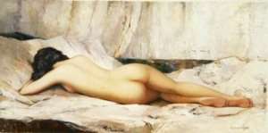 Female nude by Romanticism
