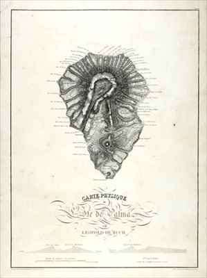 Physical Map of La Palma by Romanticism