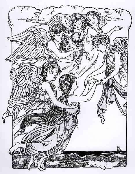 Illustration for The Little Mermaid tale by Hans Christian Andersen 1805-75 by Romanticism