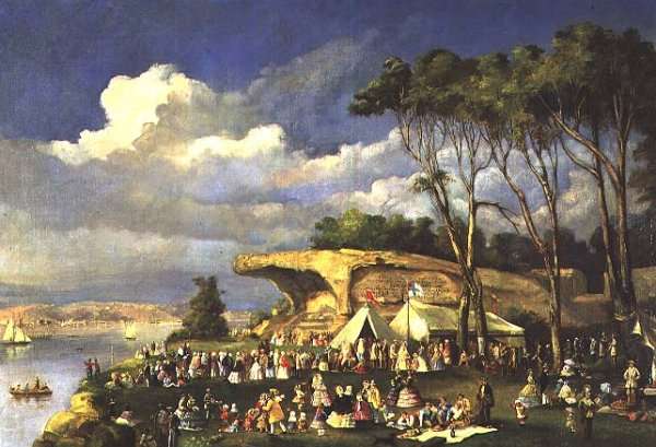 Picnic at Mrs Macquaries Chair, 1855 by Romanticism