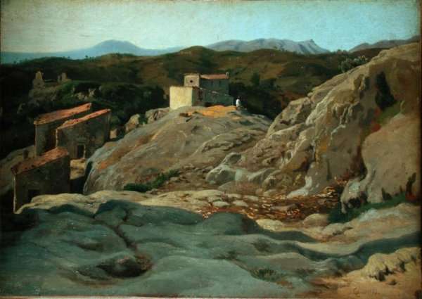 Italian village by Romanticism