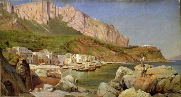 A Fishing Village at Capri by Romanticism