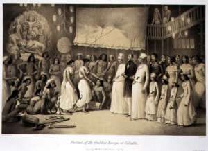 Festival of the Goddess Dourga at Calcutta, from Voyage in India, engraved by Louis Henri de Rudder 1807-81 pub. in London, 1858 by Romanticism