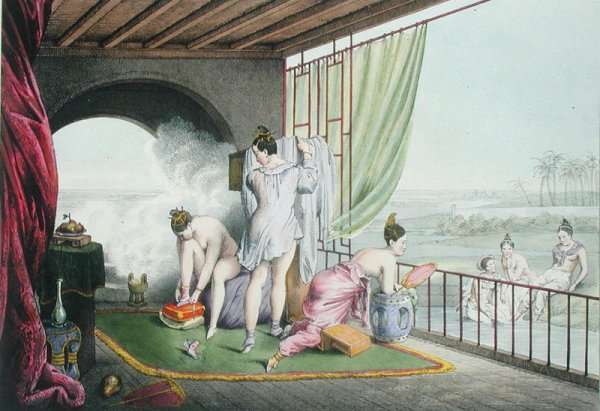 Bathers at their toilet, published 1824-27 by Romanticism