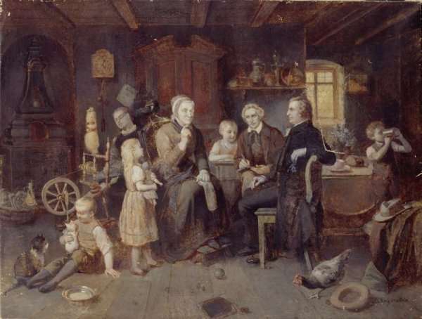 The Brothers Grimm at the Fairy Tale Ladys by Romanticism