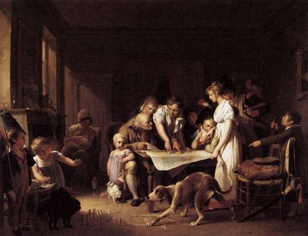 Reading of the Bulletin of the Grand Army 1807 by Romanticism