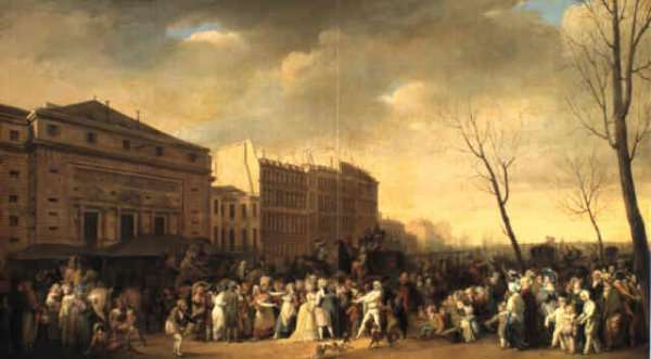A carnival on the Boulevard du Crime 1832 by Romanticism