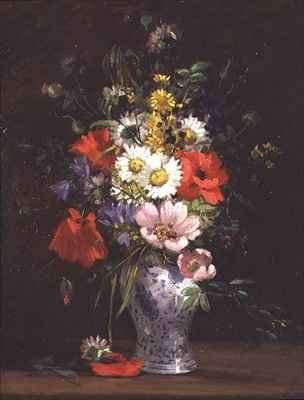 Still life with flowers in a vase 2 by Romanticism