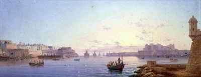 The Grand Harbour Valletta by Romanticism