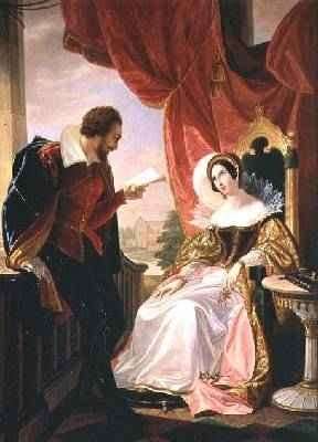Torquato Tasso reading a poem to Leonora dEste by Romanticism
