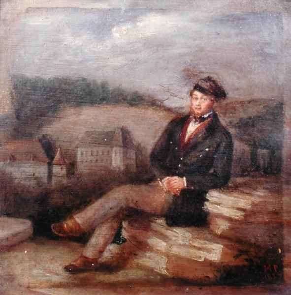 Portrait of Prosper Merimee 1803-70 working as an inspector of historical monuments, 1837 by Romanticism