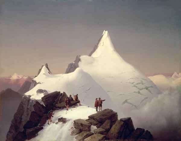 View of the Grossglocker mountain by Romanticism
